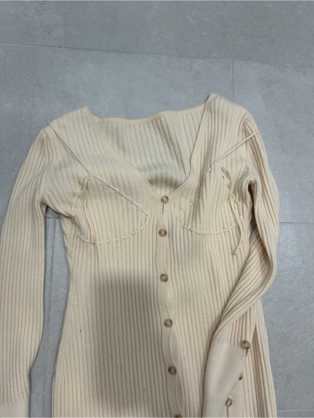 Lauris Long Sleeve Merino Wool Mini Sweater Dress JACQUEMUS - Picture 10 of 13